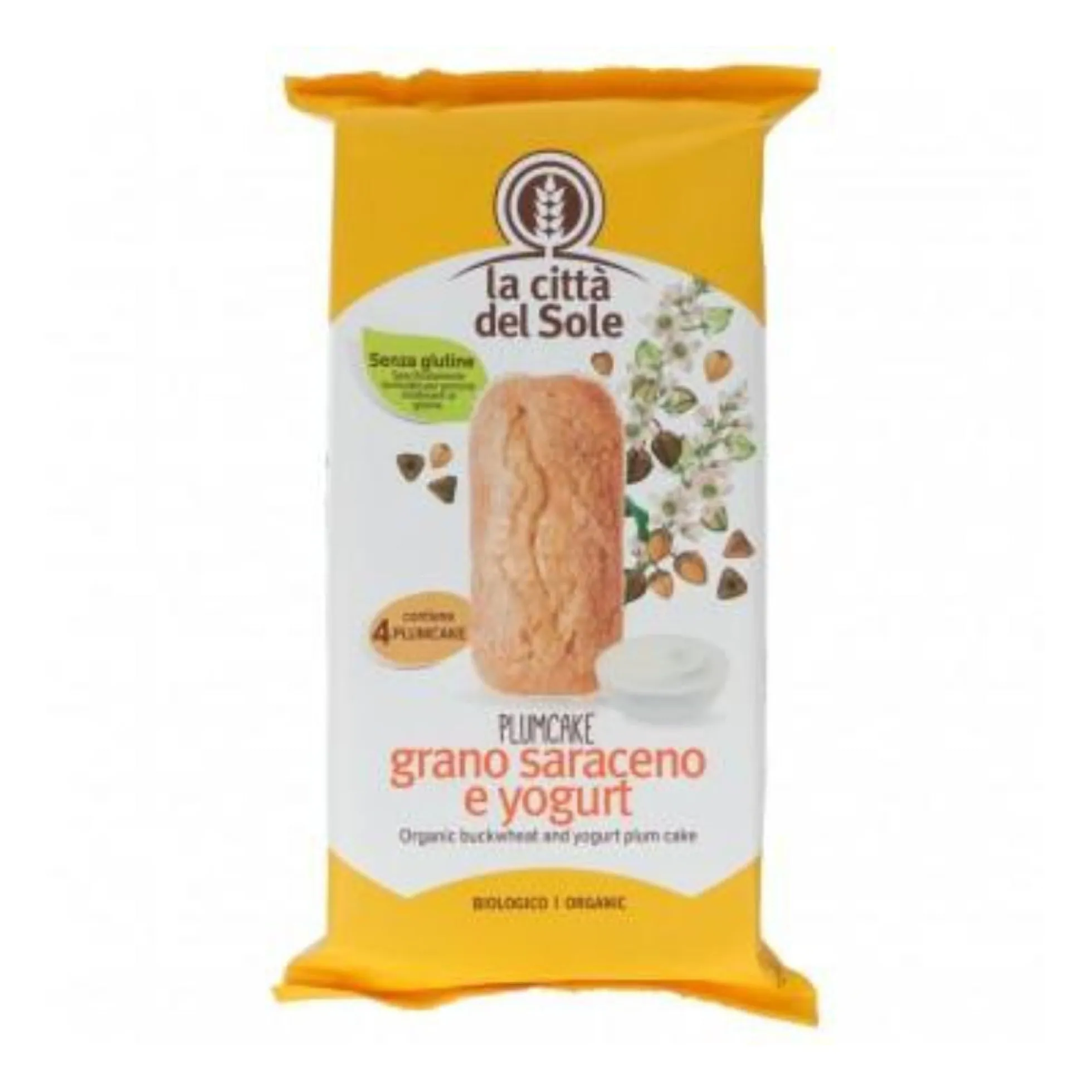 Plumcake de trigo sarraceno y yogurt, La Città del Sole, 4x45g