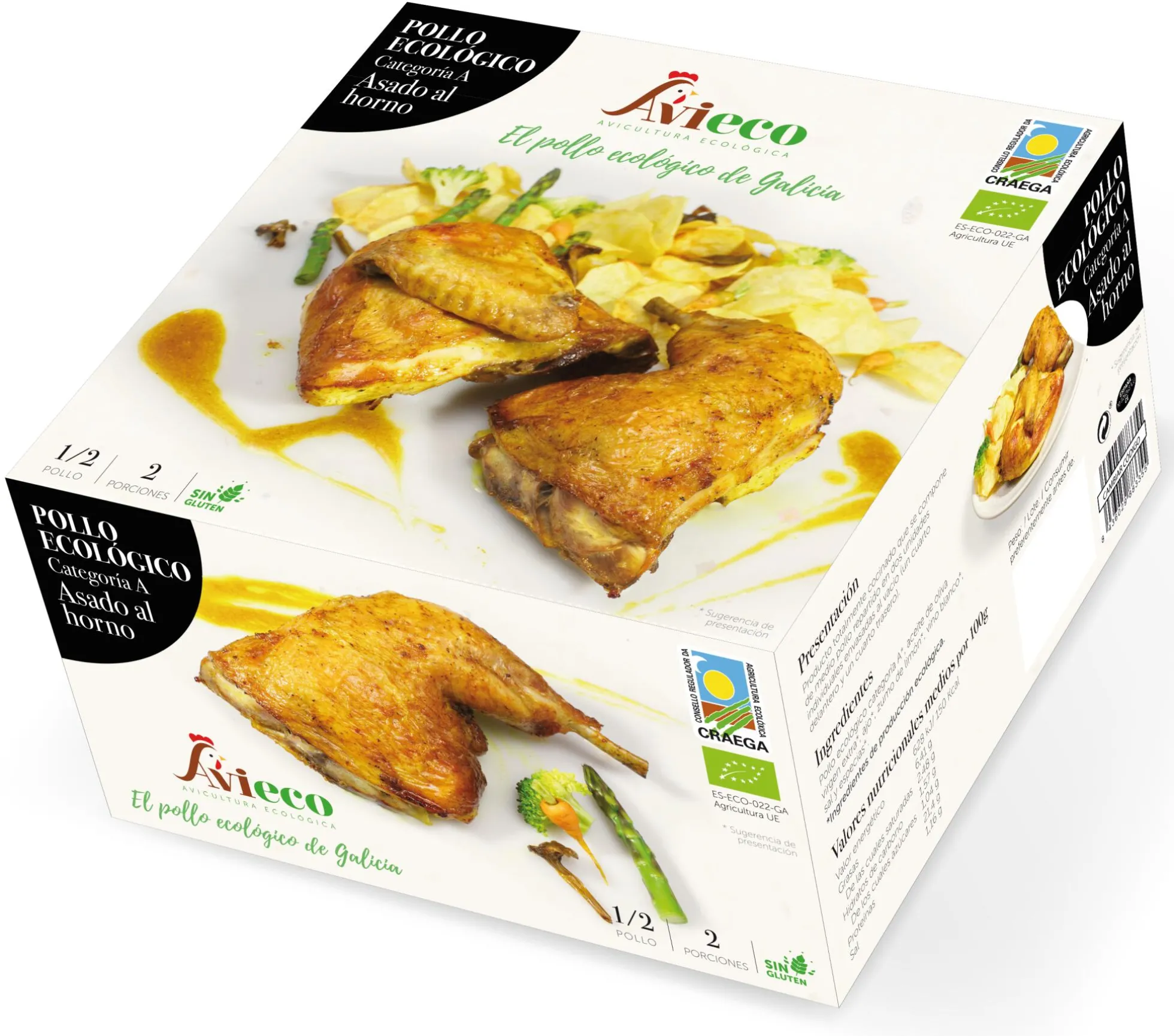 Pollo Ecológico Asado Al Horno 850 g aprox