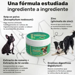 Polvo Dental Para Perros. Higiene Bucal. Suplemento Para Mascotas. 180 Gramos. Natuva Pets