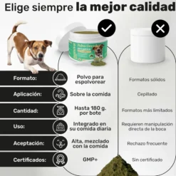 Polvo Dental Para Perros. Higiene Bucal. Suplemento Para Mascotas. 180 Gramos. Natuva Pets