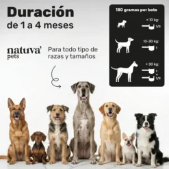 Polvo Dental Para Perros. Higiene Bucal. Suplemento Para Mascotas. 180 Gramos. Natuva Pets