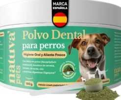 Polvo Dental Para Perros. Higiene Bucal. Suplemento Para Mascotas. 180 Gramos. Natuva Pets