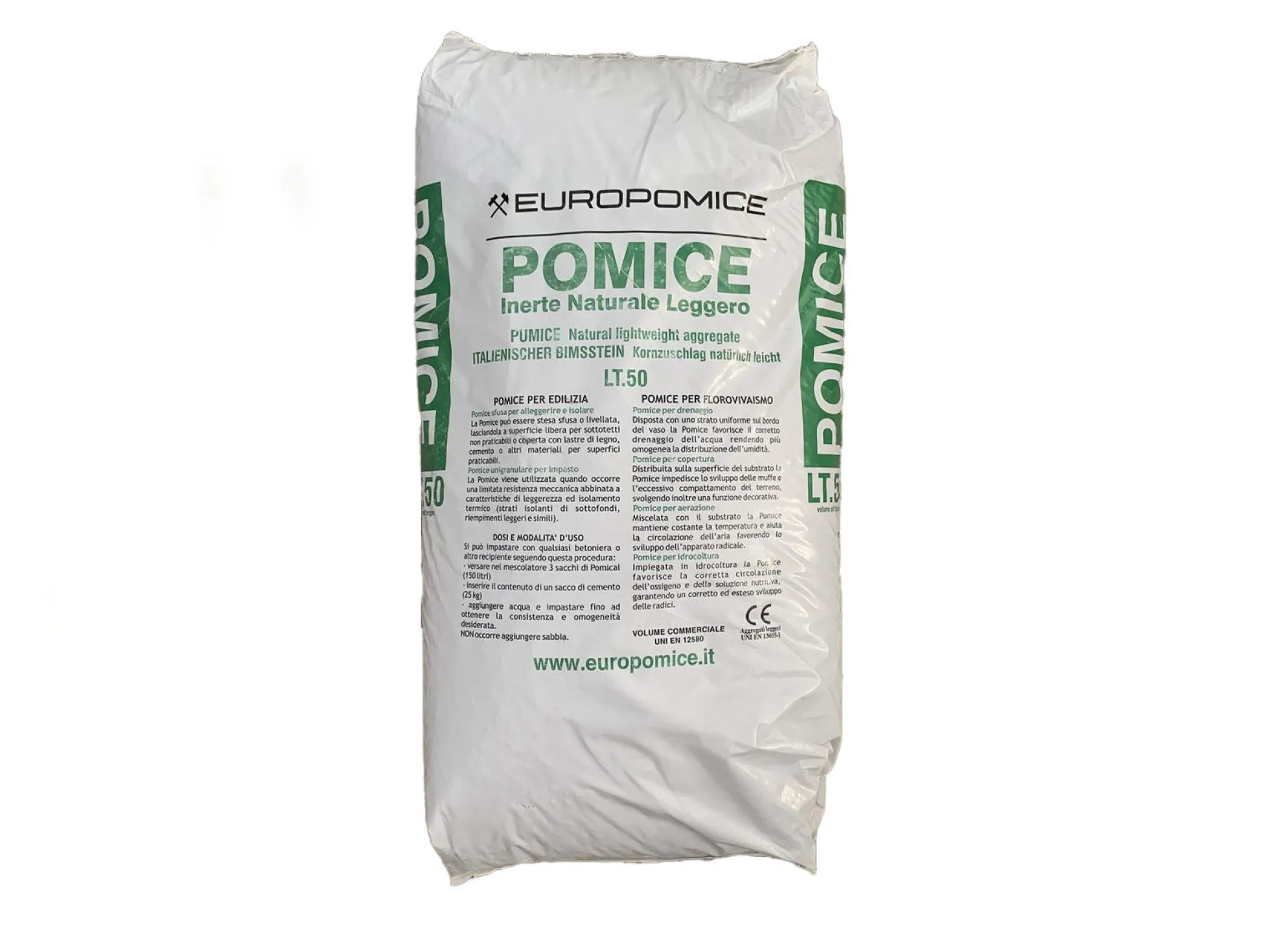 Pomice 50 Litros Granos Medio 3-6 Mm