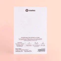 Postal Plantable Dolce Vita Semillas de Flores | Papel de Algodón Reciclado | Regalo Original - Resetea