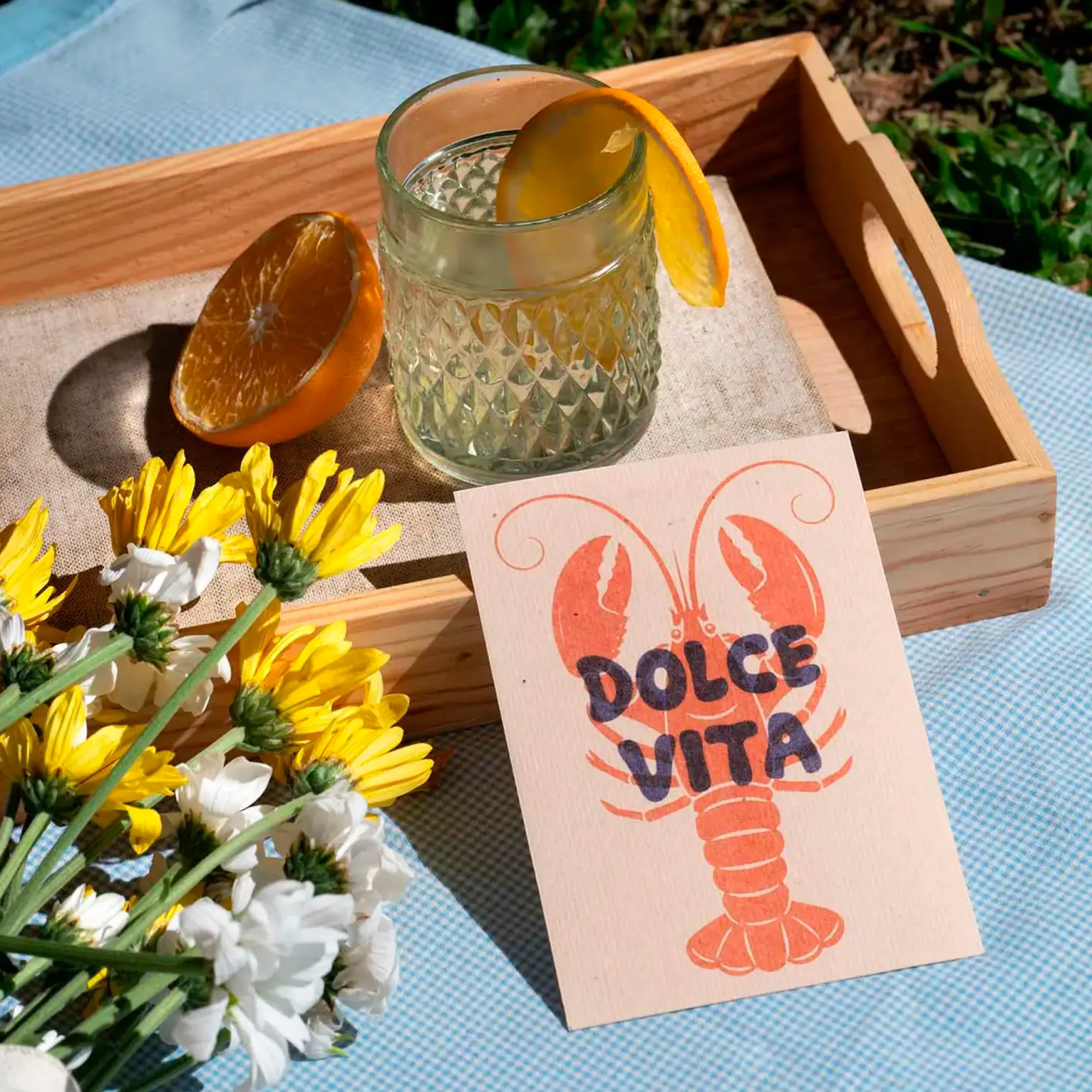 Postal Plantable Dolce Vita Semillas de Flores | Papel de Algodón Reciclado | Regalo Original - Resetea