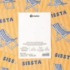 Postal Plantable Siesta Semillas de Tomate | Papel de Algodón Reciclado | Regalo Original - Resetea