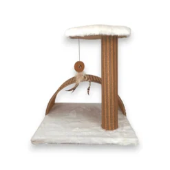 Poste Interactivo Para Gatos Estela Con Superficie De Corcho Natural Y Diseño Desmontable Althea Living 45x42x43cm