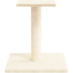 Poste Rascador Para Gatos Con Plataforma Color Crema 38 Cm