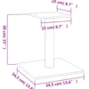 Poste Rascador Para Gatos Con Plataforma Gris Oscuro 38 Cm