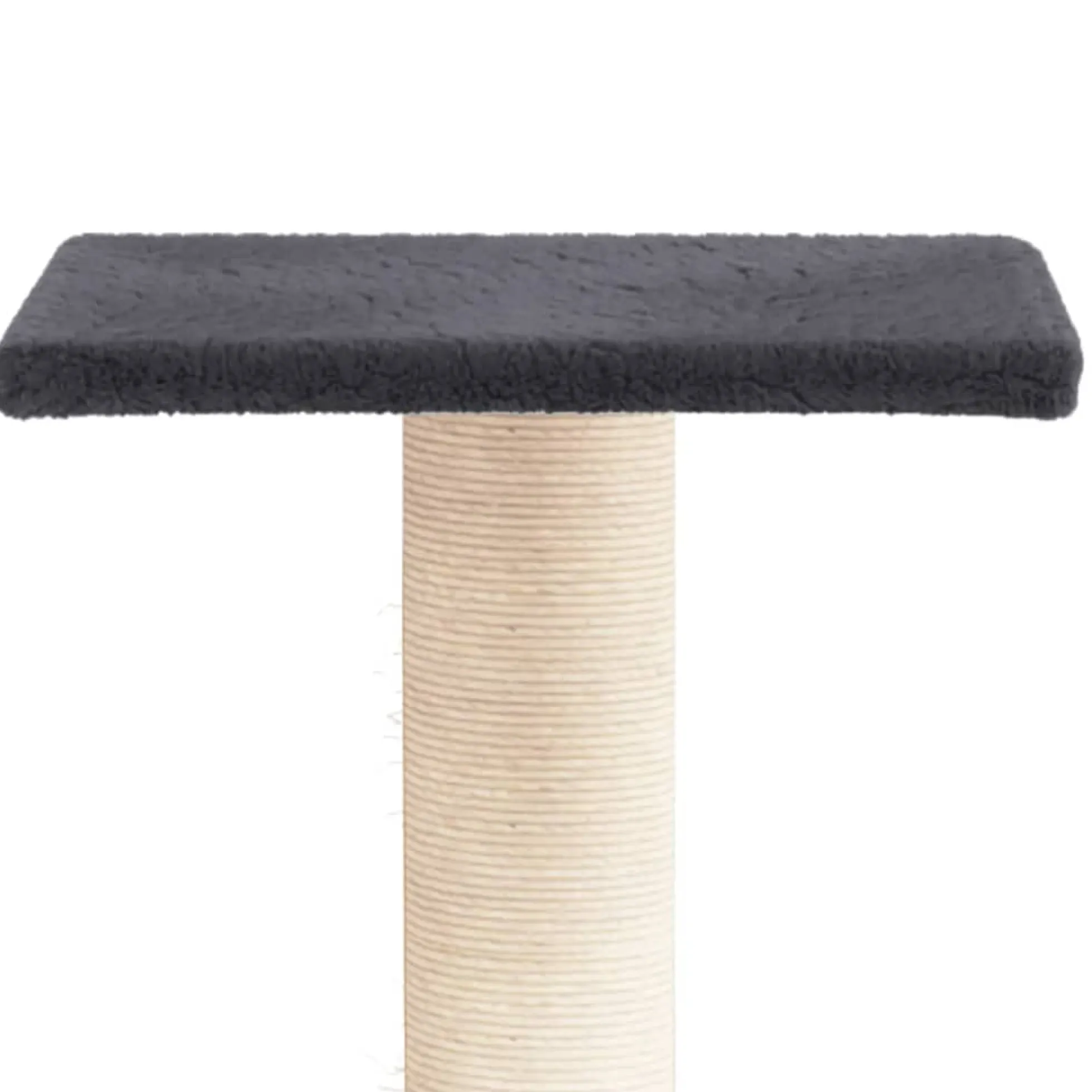 Poste Rascador Para Gatos Con Plataforma Gris Oscuro 38 Cm