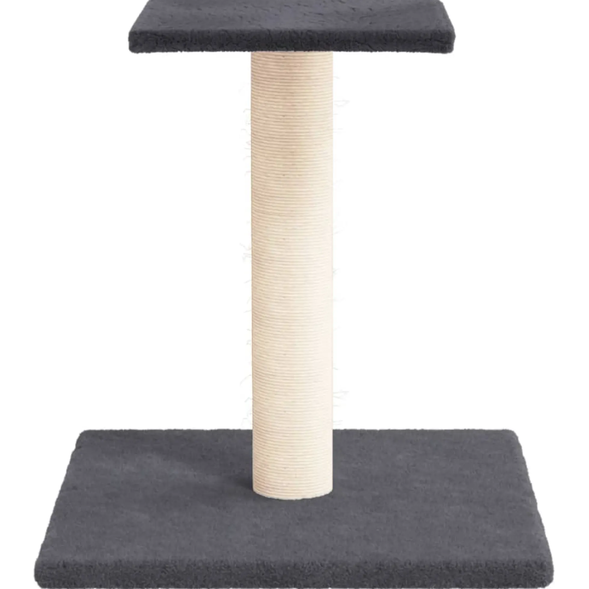 Poste Rascador Para Gatos Con Plataforma Gris Oscuro 38 Cm