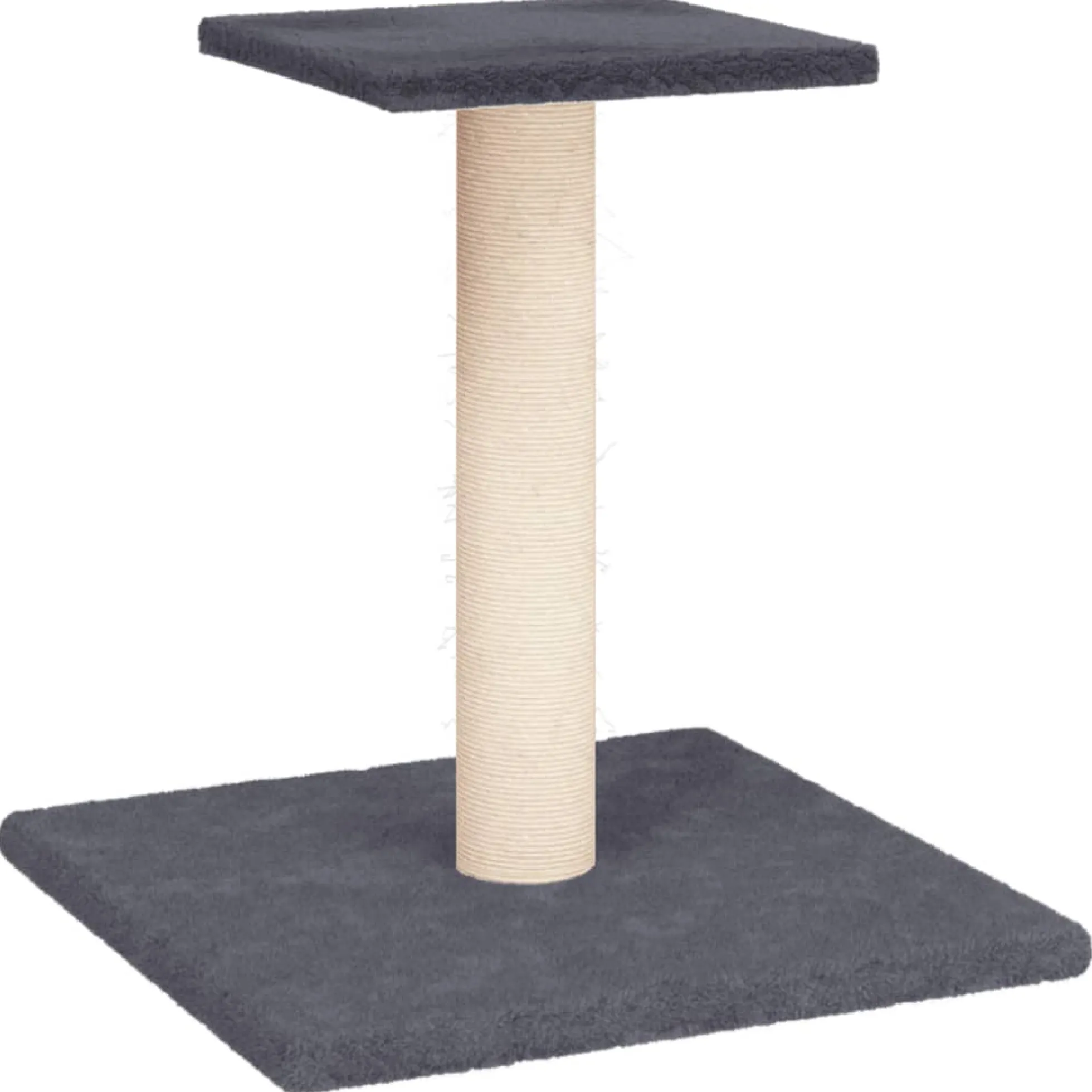 Poste Rascador Para Gatos Con Plataforma Gris Oscuro 38 Cm