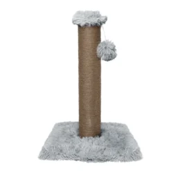 Poste Rascador Para Gato Wuapu De 55cm De Alto En Color Gris. Base De 34x34 Cm. Para Gatos Pequeños