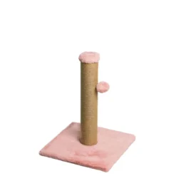 Poste Rascador Para Gato Wuapu De 55cm De Alto En Color Rosa. Base De 34x34 Cm. Para Gatos Pequeños