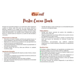 Postre Cacao Dark Bio Ecomil 2 uds de 125 g
