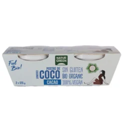 Postre de Coco Cacao Naturgreen, 2 X 125 g
