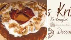 Postre de nueces kringle (Es Kringles) con caramelo a la sal y glaseado 400-425g