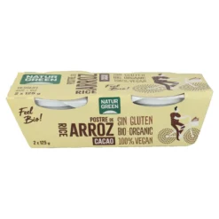 Postre de Rice Cacao NaturGreen,2 X 125 g