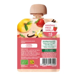 Pouch de Manzana, Fresa y Vainilla (a partir de 6 meses) babybio 90g
