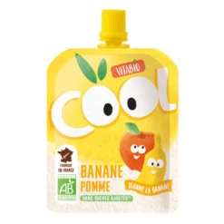 Pouch Manzana y Plátano Cool Fruits Vitabio 4 X 90 g