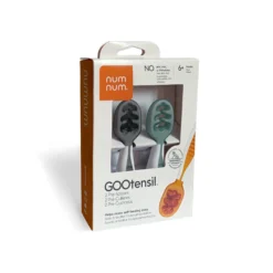 Pre Cucharas para bébe + 6 meses NumNum pack 2 uds Gris y Verde