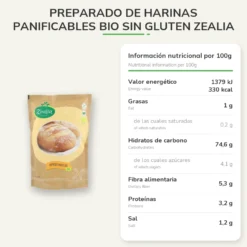 Preparado de Harinas Panificables BIO Sin Gluten Zealia 500 g