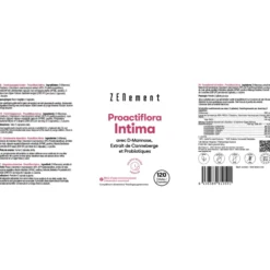 Proactiflora Intima con D-Manosa, extracto de arándano rojo y probióticos Zenement, 120 comprimidos