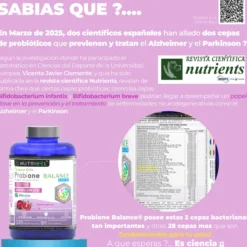 Probione Balance Probióticos y Prebióticos 200 mil M UFC Nutricel 120 cápsulas