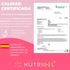 Probione Femme Probióticos Flora Íntima 100 mil M UFC Nutricel 60 cápsulas