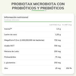 Probiotax Microbiota con probióticos y prebióticos WeBotanix 150 g