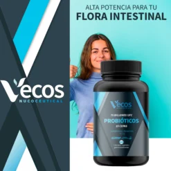 Probióticos 75 Billones Ufc Vecos 60 Cápsulas | Flora Intestinal Y Digestión | 15 Cepas + Saccharomyces