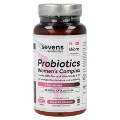 Probióticos Flora Íntima Mujer con Inulina FOS Zinc y Vitaminas B2 y D3 Sevens Nutrition 60 cápsulas