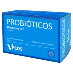 Probióticos Liofilizados Vecos 60 Cápsulas Flora Intestinal Y Confort Digestivo | 15 Cepas