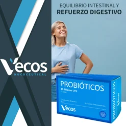 Probióticos Liofilizados Vecos 60 Cápsulas Flora Intestinal Y Confort Digestivo | 15 Cepas