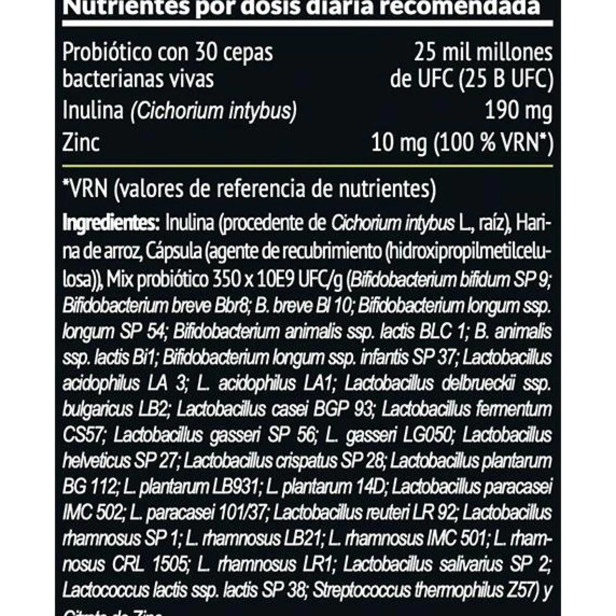 Probull probiótico de 30 cepas Paleobull 60 cápsulas