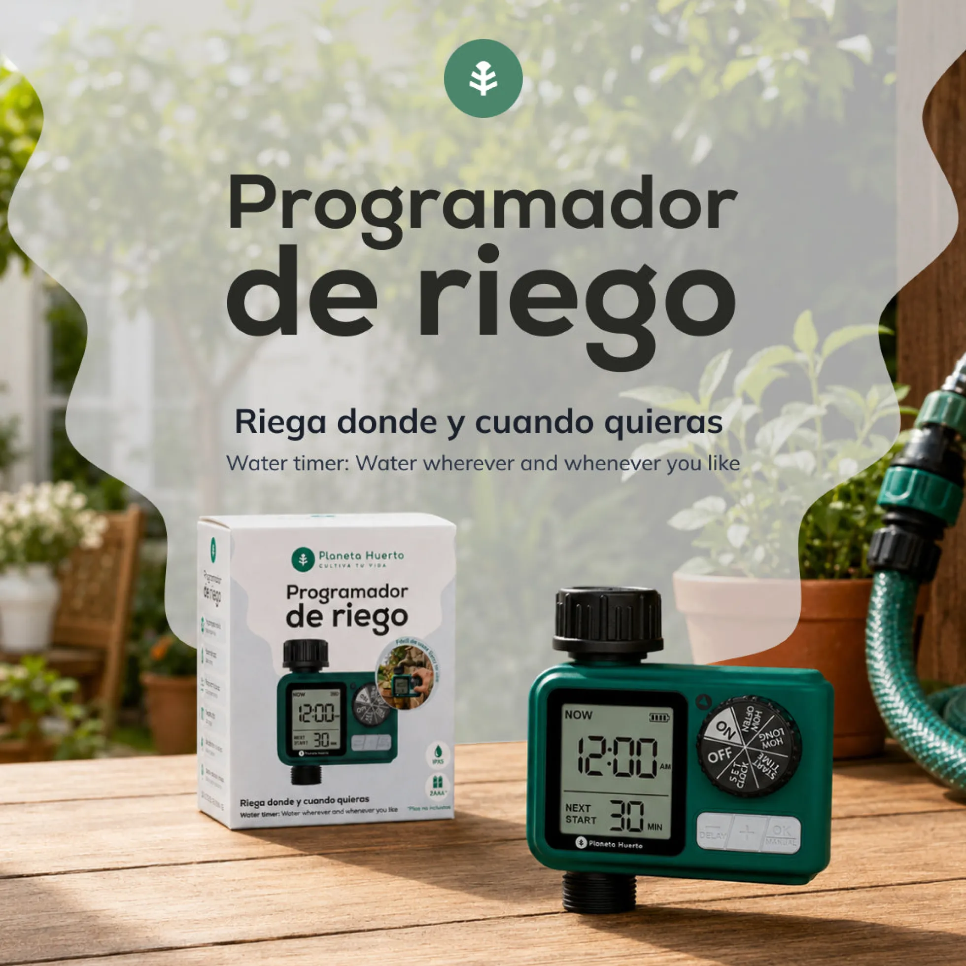 Programador de Riego Digital Planeta Huerto