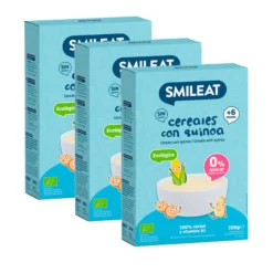PROMO 3x Papilla de cereales Sin Gluten con Quinoa Eco Smileat, 200g