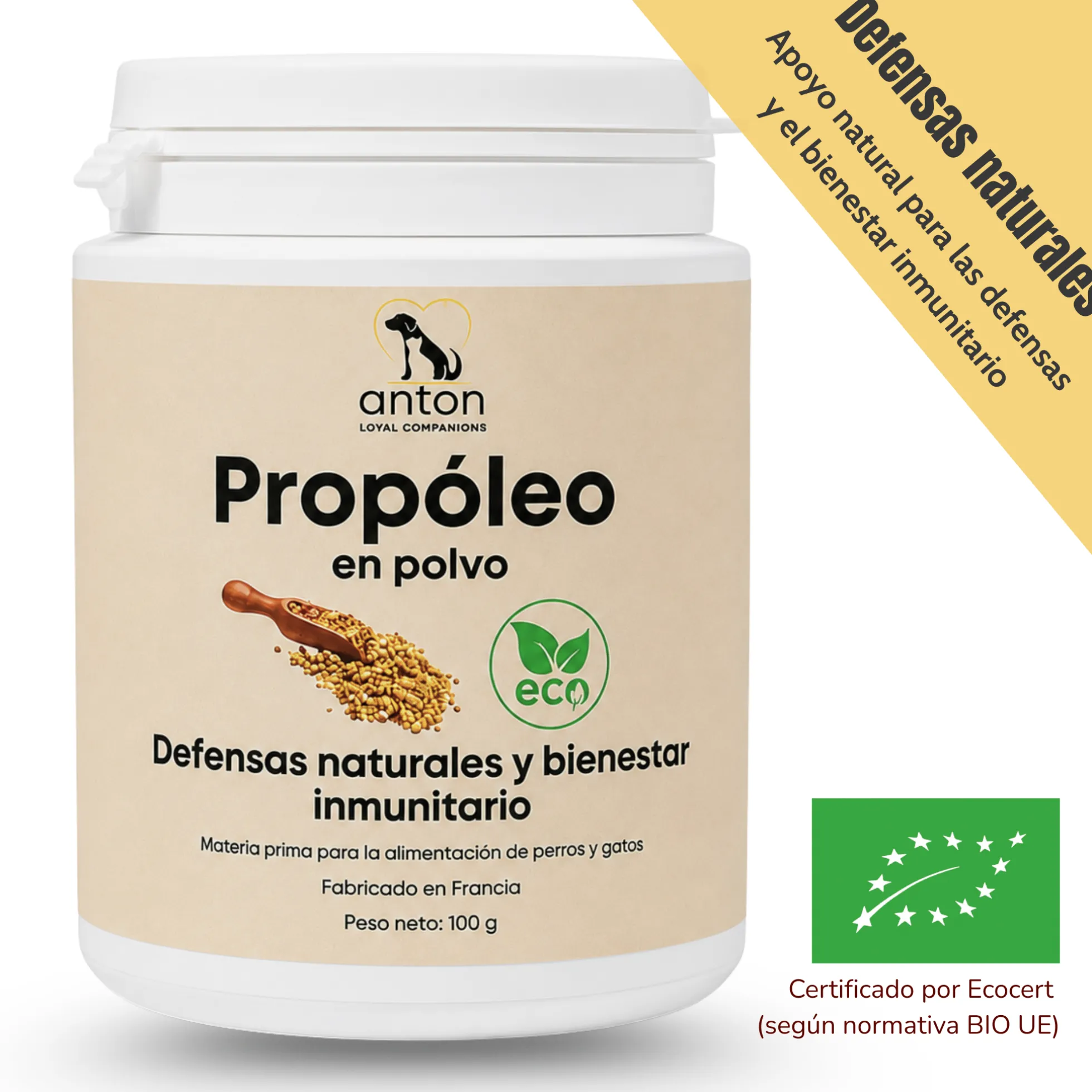 Propóleo ECO para perros y gatos – Defensas naturales – 100 g