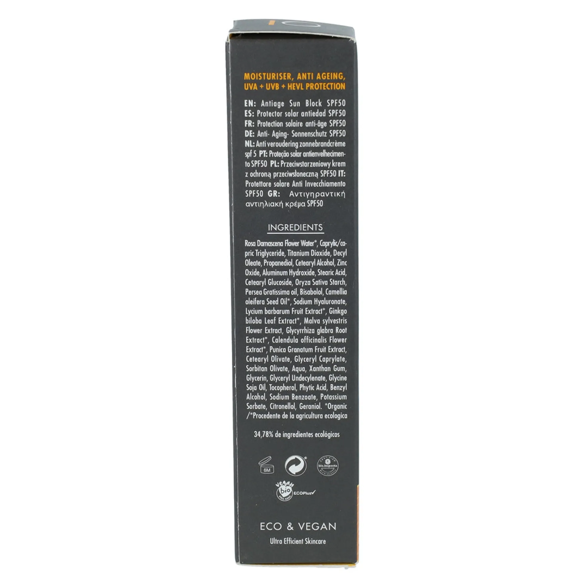 Protector solar antiedad ECO nacarado SPF 50 Eleven Obi 60ml