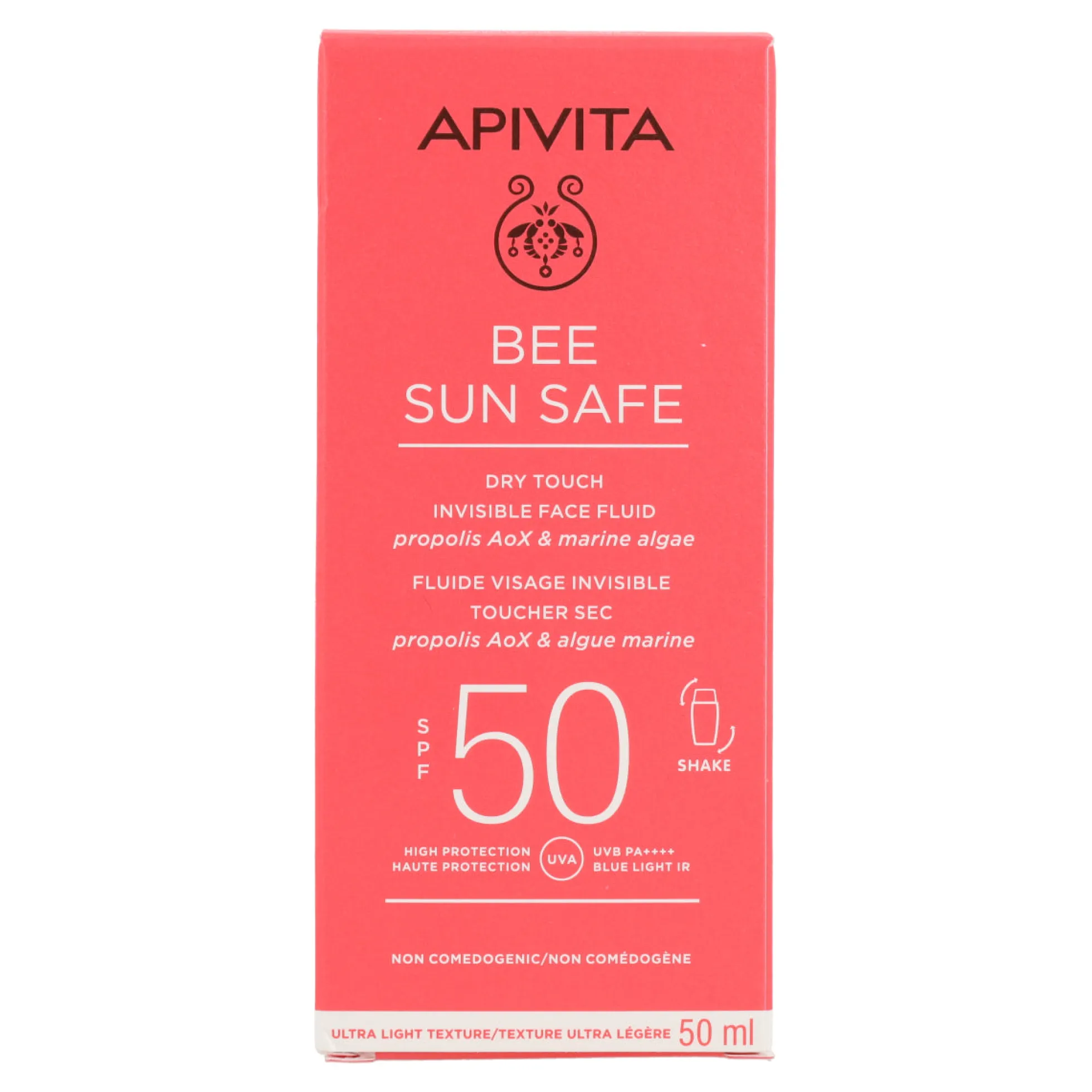 Protector Solar Facial Fluido Invisible Toque Seco SPF50 - APIVITA - 50 ml