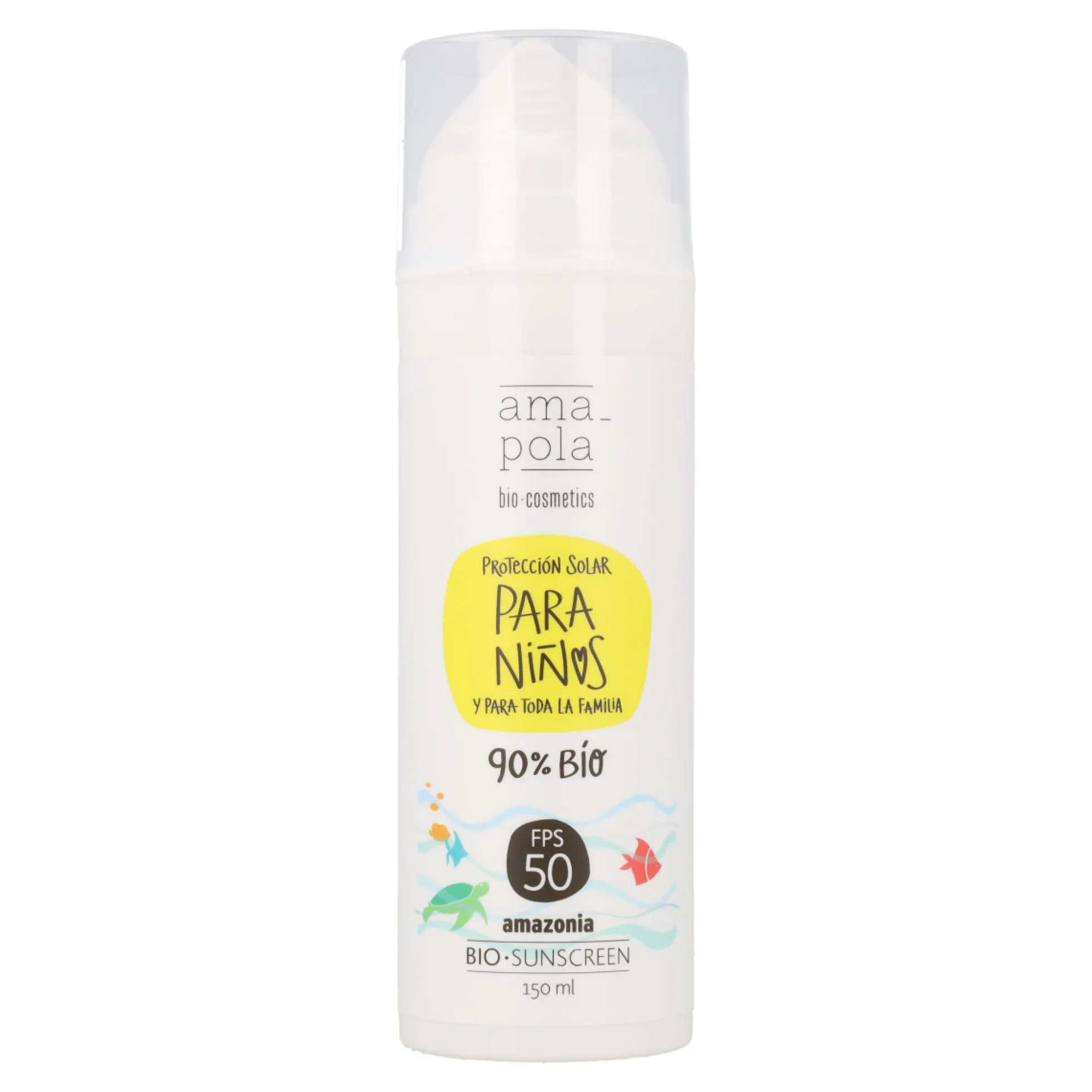 Protector solar infantil SPF 50 Amazonia Amapola 150 ml