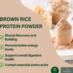 Proteína De Arroz fermentado BIO - 500g | Proteína Vegetal En Polvo Vegana Para Batidos Y Repostería Samskara