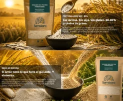 Proteína De Arroz fermentado BIO - 500g | Proteína Vegetal En Polvo Vegana Para Batidos Y Repostería Samskara
