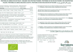 Proteína de arroz fermentado ecológica - 1 kg | Proteína vegana de origen vegetal para batidos y repostería, Samskara
