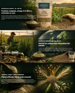 Proteína De Cáñamo Bio - 2kg | Proteína Vegetal Ecológica Vegana Para Batidos Y Repostería, Sin Azúcares Añadidos
