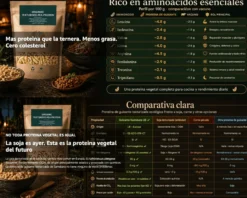 Proteína De Guisante Texturizada Bio - 500g | Proteína Vegetal Ecológica Vegana Para Batidos Y Repostería