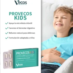Provecos Kids 15 Cápsulas | Salud Intestinal Y Digestiva | Con 6 Cepas Probióticas Y Vitamina A