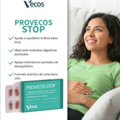 Provecos Stop Vecos 15 Cápsulas | Flora Vaginal Y Bienestar Íntimo | 25.000 Millones Ufc + Fos