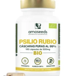 Psilio Rubio Bio, Cáscaras Puras Al 99% | 180 Cápsulas