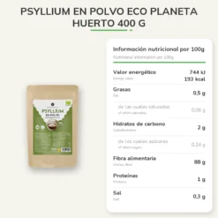 Psyllium en polvo Eco Planeta Huerto 400 g